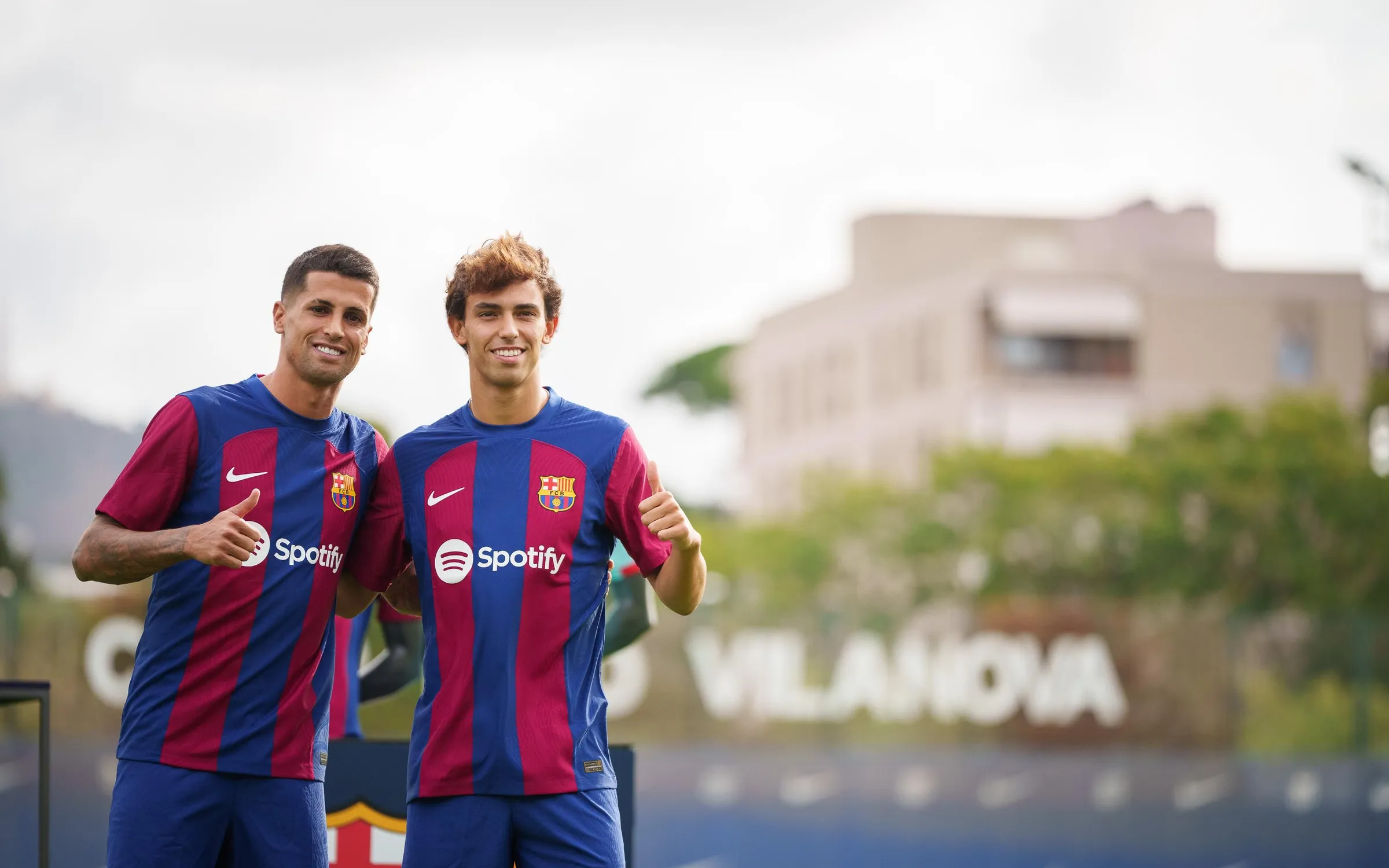 João Félix a João Cancelo představení jako hráči FC Barcelona