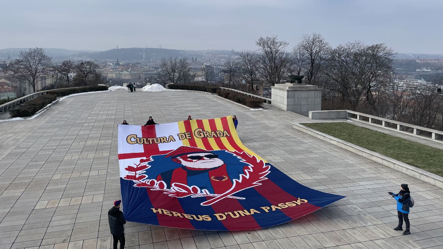 Choreo českého fanklubu FC Barcelony vzbudilo pozornost doma i v zahraničí